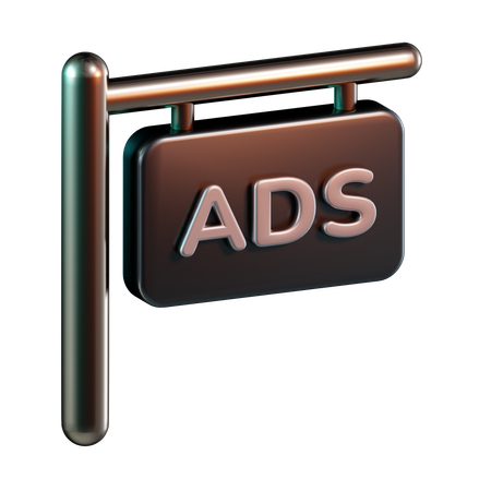 Ad Hanging Signboard  3D Icon