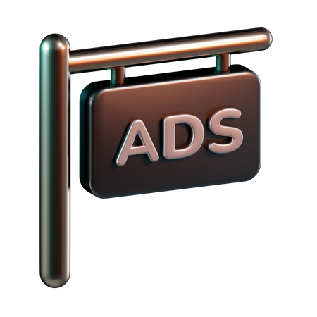 Ad Hanging Signboard  3D Icon