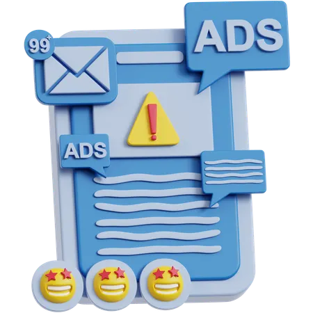 Ad Overload Tablet  3D Icon