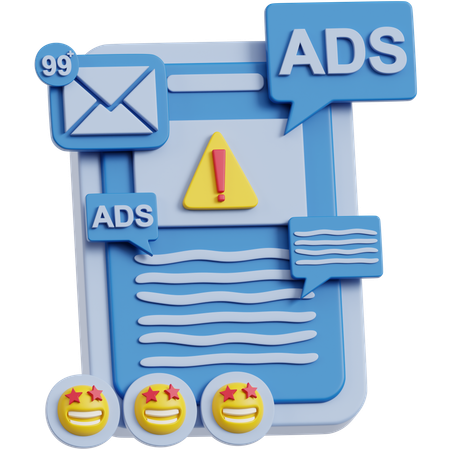 Ad Overload Tablet  3D Icon