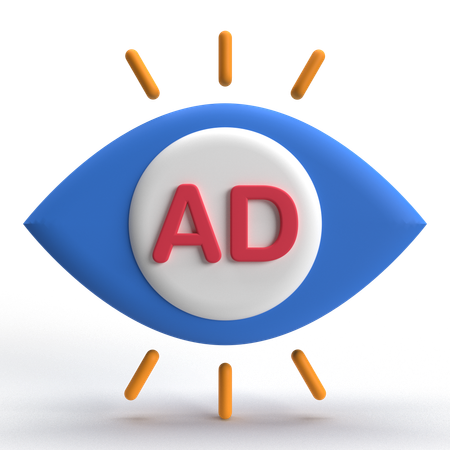 Ad View  3D Icon