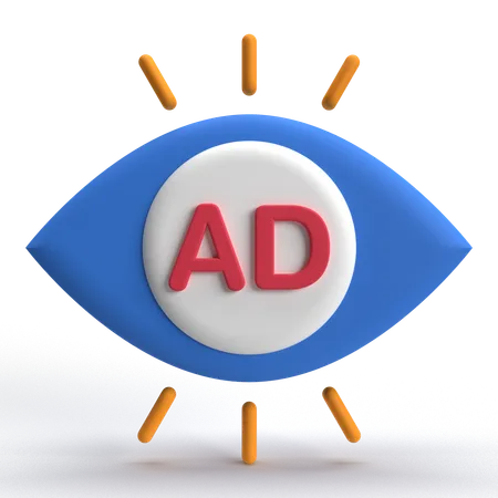 Ad View  3D Icon