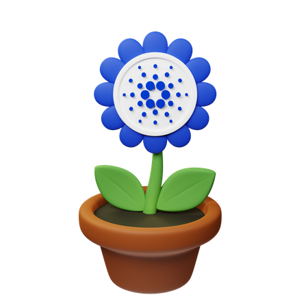 Ada Crypto Plant Pot  3D Icon