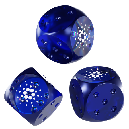 Ada Glass Dice Crypto  3D Icon