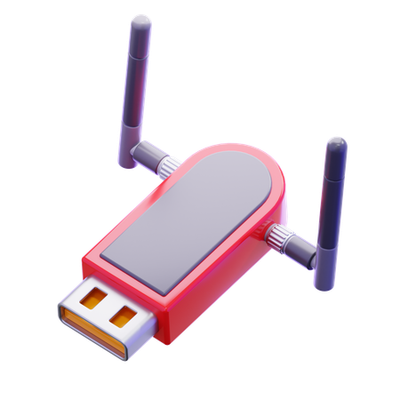 Adaptador wifi  3D Icon