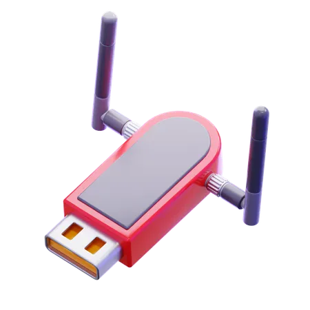 Adaptador wifi  3D Icon