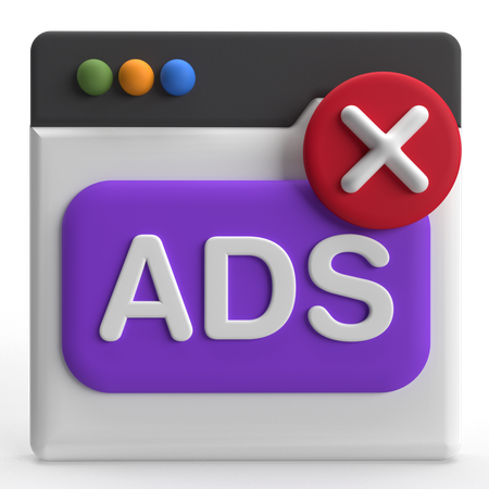 Adblock  3D Icon