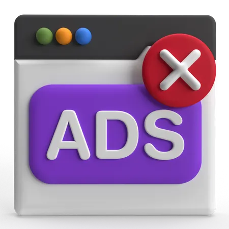 Adblock  3D Icon