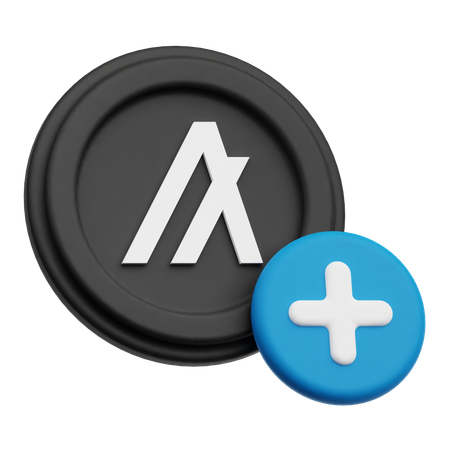 Add Algorand Token  3D Icon