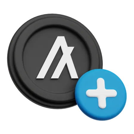 Add Algorand Token  3D Icon