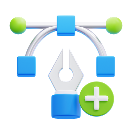Add Anchor Point  3D Icon
