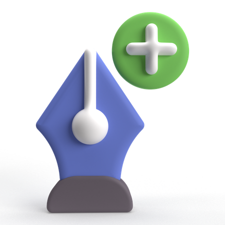 Add Anchor Point  3D Icon