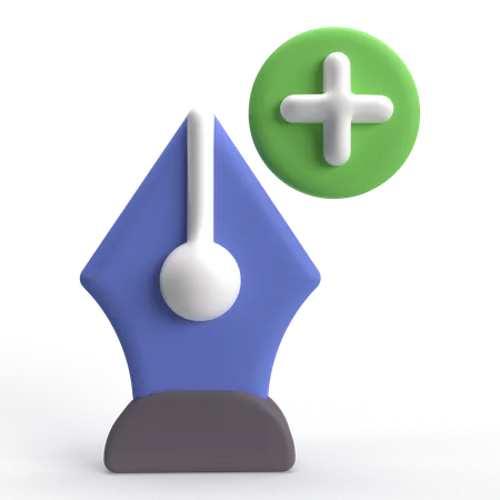 Add Anchor Point  3D Icon