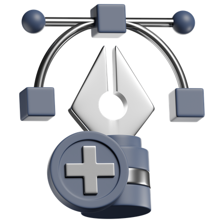 Add Anchor Point 3D Icon