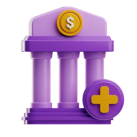 Add Bank Account  3D Icon