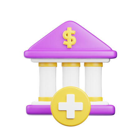 Add Bank Account  3D Icon