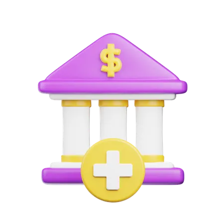 Add Bank Account  3D Icon