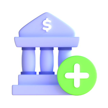 Add Bank Account  3D Icon