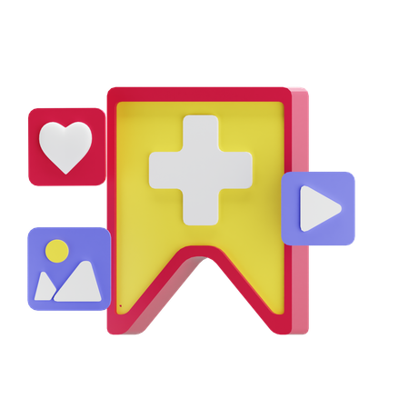 Add Bookmark  3D Icon