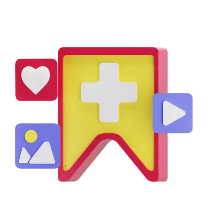 Add Bookmark  3D Icon