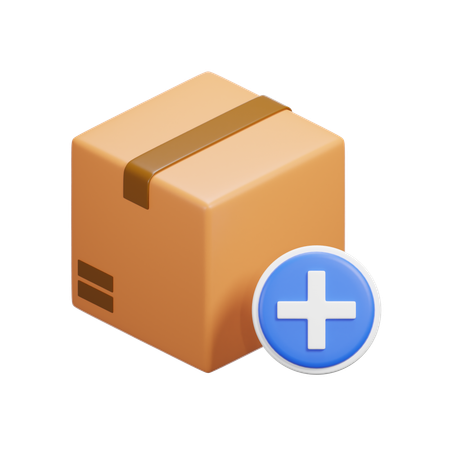 Add Box  3D Icon