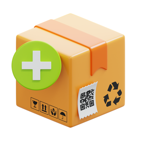 Add Box  3D Icon