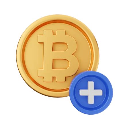 Add Btc  3D Icon