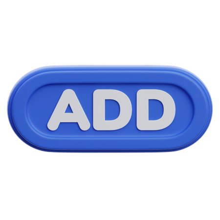 Add Button  3D Icon