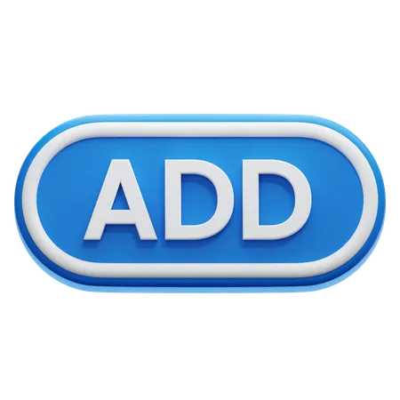 Add Button  3D Icon