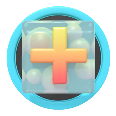 Add Button Of 3 D Icon 3D Icon
