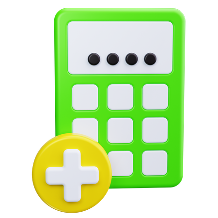 Add Calculator  3D Icon