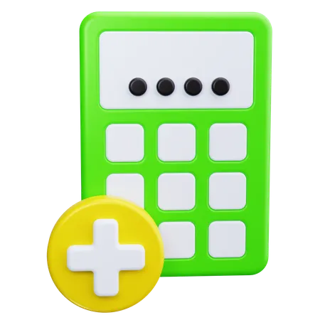 Add Calculator  3D Icon