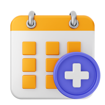 Add Calendar  3D Icon