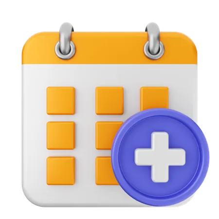 Add Calendar  3D Icon