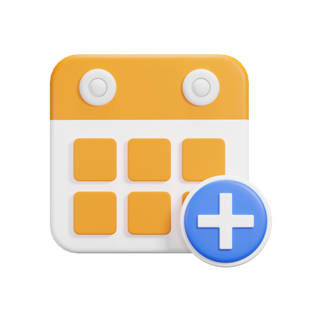 Add Calendar  3D Icon