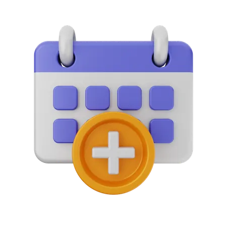 Add Calendar  3D Icon