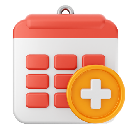 Add Calendar  3D Icon