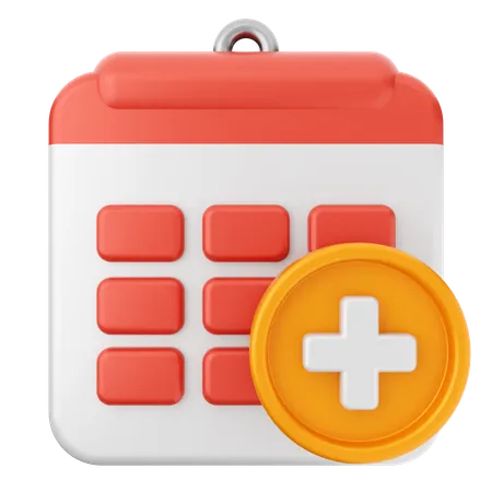 Add Calendar  3D Icon