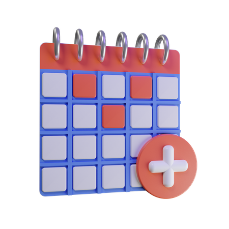 Add Calendar  3D Illustration