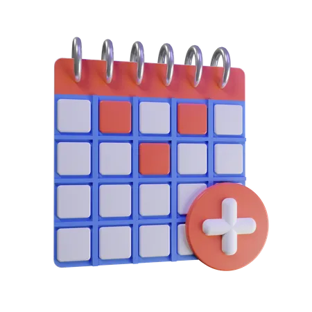 Add Calendar  3D Illustration