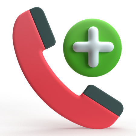 Add Call  3D Icon