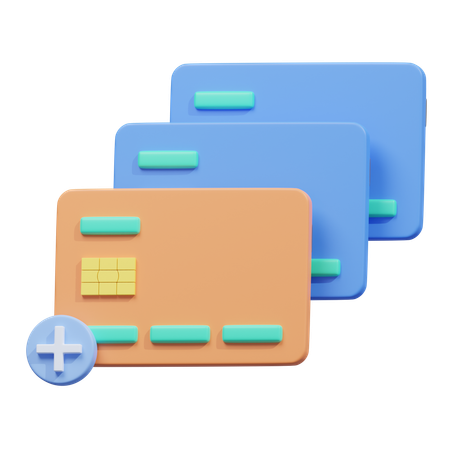 Add Card Interface  3D Icon