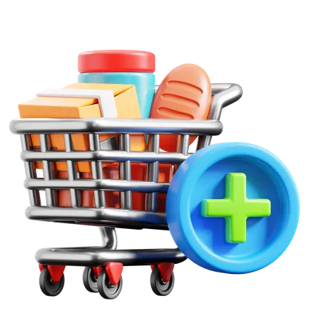 Add Cart  3D Icon