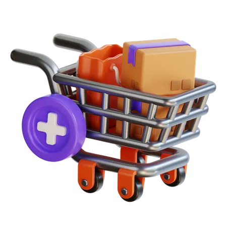 Add Cart  3D Icon