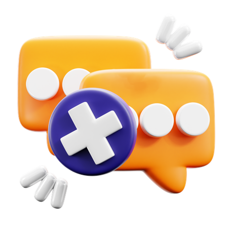 Add Chat  3D Icon