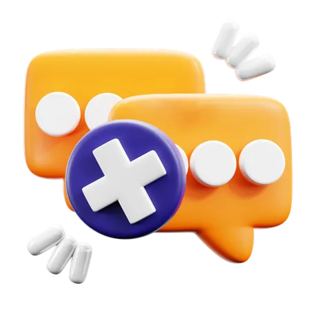 Add Chat  3D Icon