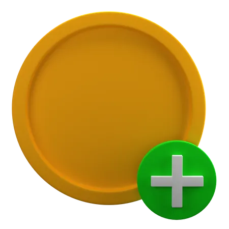 Add Coin  3D Icon