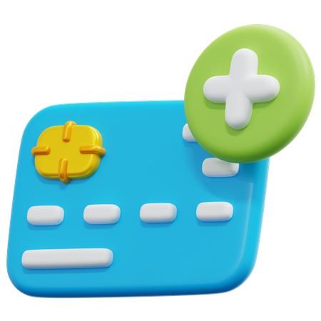 Add Credit Card  3D Icon