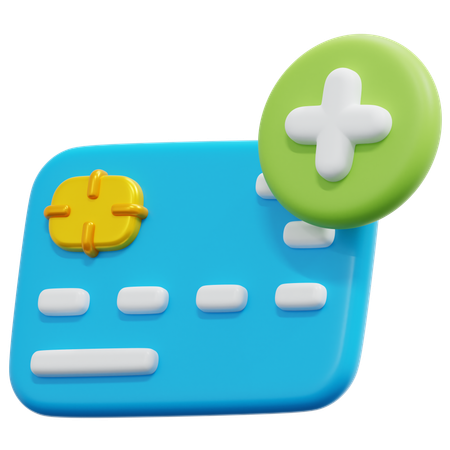 Add Credit Card  3D Icon