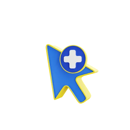 Add Cursor  3D Icon